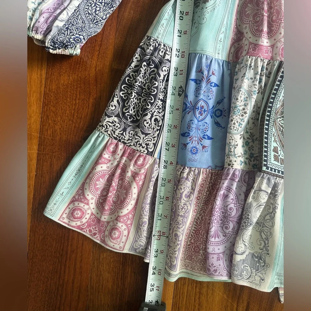 Zimmermann Wrap Mini Dress in Multi Zodiac Cards Print; Size 0 - Picture 16 of 16